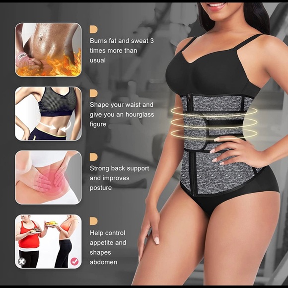 Waist Trainer for Women Plus Size Neoprene Sauna Sweat Workout Girdle Waist Cinc - Picture 3 of 7